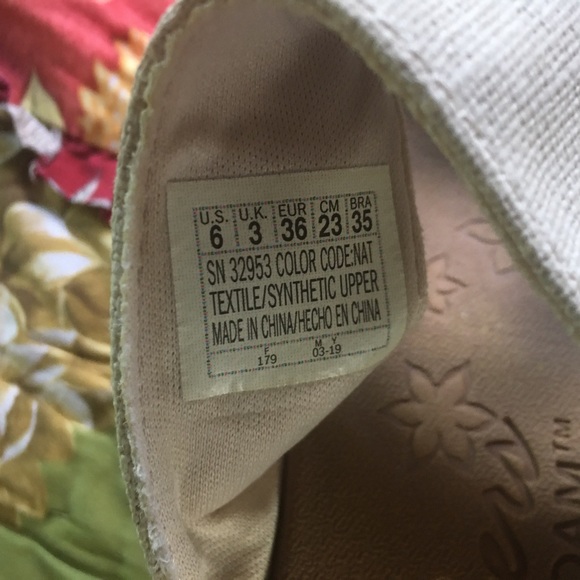 Skechers Luxe Foam Cork & Khaki Wedge Heels Slides Size 6 - Picture 8 of 12